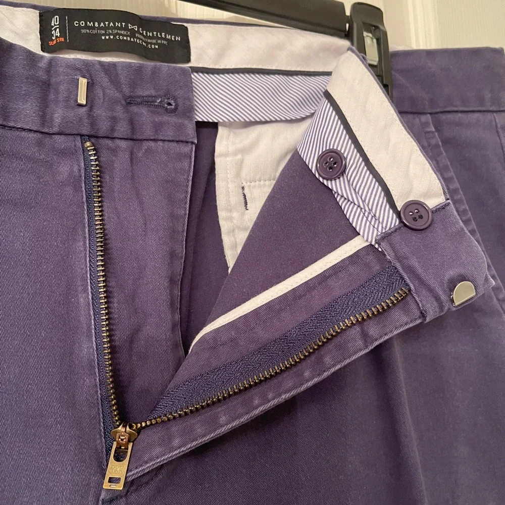 Combatant Gentlemen Navy Slim Pants | Size 40x34 | Soft Faded Finish‎